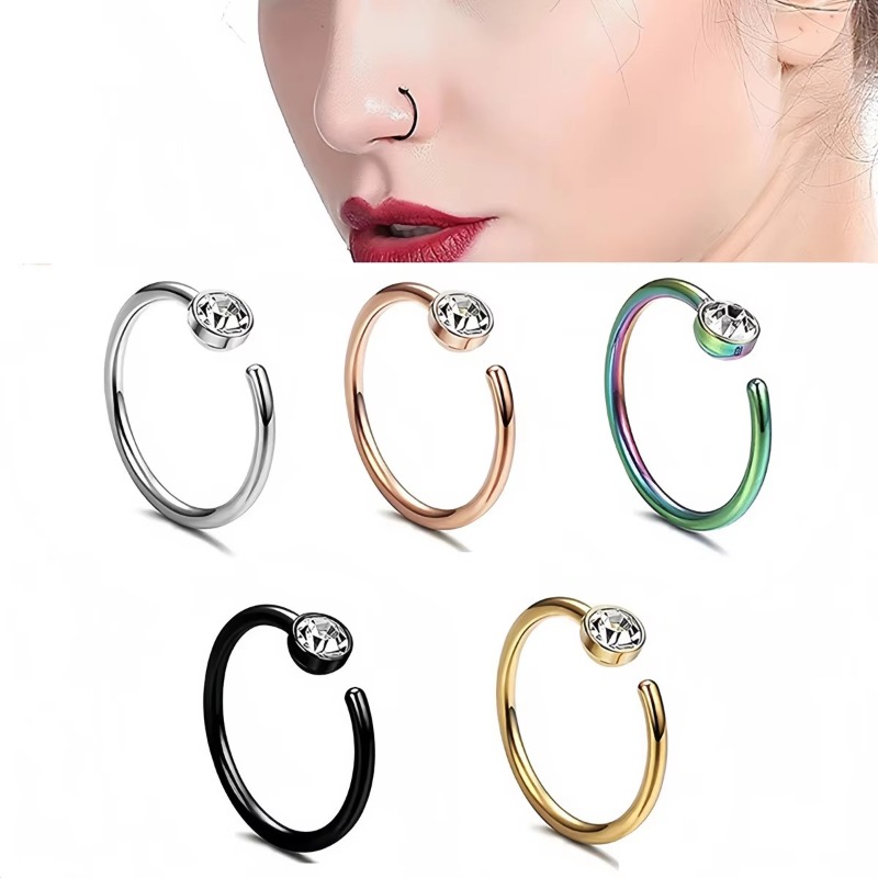 5 unidades de aros para la nar - Body Jewelry Surgical Steel reseña y precio